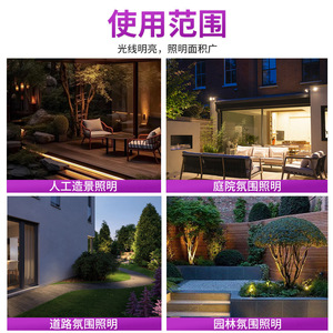 Solar Wall <b>Light</b> Outdoor Garden <b>LED</b> Warm White 2700K IP65 Waterproof Aluminum Body Wall Mount for Courtyard Decoration - Product Image 3