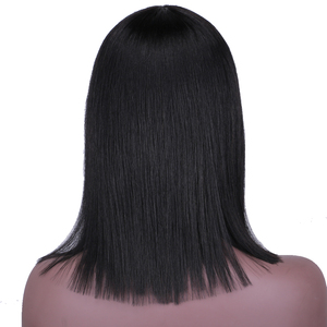 <span class=keywords><strong>Peluca</strong></span> de cabello humano liso de alta densidad, pelo largo recto bob hecho a máquina color rubio 9a pixie rojo de alta densidad - Product Image 6