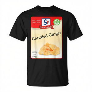 T-shirt promotionnel festif à thème de costumes de groupe et d'épices de Noël, avec motif gingembre confit - Product Image 2
