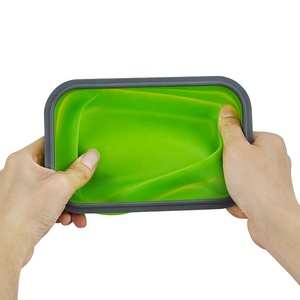 Boîtes à Lunch en Silicone hermétiques, récipients de stockage des aliments sans BPA avec couvercles en plastique pour enfants - Product Image 6