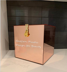 Hot Selling <strong>Mirror</strong> Acrylic <strong>Box</strong> Lockable Acrylic Wishing Well Card <strong>Box</strong> With Custom Logo for Wedding Decoration - Product Image 5