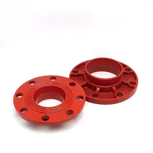 Factory Supply ductile iron pipe fittigs high quality 2" grooved adaptor flange fire protection galvanized equipment fittings