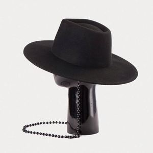 Sombreros Fedora de Fieltro 100% Lana con Diamantes Brillantes, Novedad Otoño-Invierno, Estilo Jazz, Moda Casual con Cuentas y Cuerda - Product Image 2