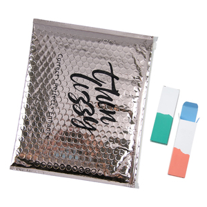 Logo personnalisé Coeur Bijoux Curseur Ziplock Clair Brillant Feuille D'aluminium Métallique Fermeture À Glissière Beauté Cosmétique Bulle Mailer Poly Bulle - Product Image 5