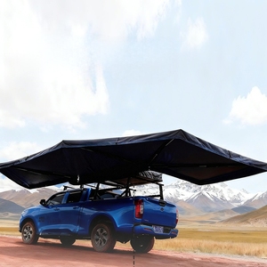 Parasol de voiture en forme d'éventail à 360 degrés pour le camping en plein air, avec double poteaux et tiges de support, tissu Oxford résistant aux UV, <span class=keywords><strong>tente</strong></span> pare-soleil pour voiture - Product Image 2