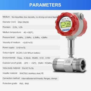 Hochgenauer Turbinen durchfluss messer für heiße Flüssigkeiten Öl Kraftstoff Wasser Chemische Anwendungen - Product Image 3