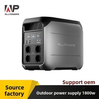 ALLPOWERS Batterie de stockage d'énergie au lithium-fer-phosphate pour l'extérieur, alimentation de secours haute puissance 1800W