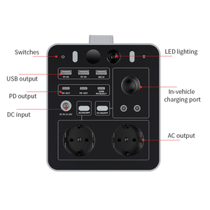 มีจำหน่ายในสต็อก 600W สถานีไฟฟ้าแบบพกพาแบบชาร์จไฟได้ 0.6KW 512Wh แบตเตอรี่ลิเธียมสำหรับตกปลาตั้งแคมป์กลางแจ้งจัดส่งฟรี - Product Image 3