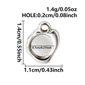 D910 - Dijes Personalizables con Logotipo en Tonos Dorado y Plateado, Base de Acero Inoxidable Resistente, Accesorios Hechos a Mano para DIY - Product Image 3