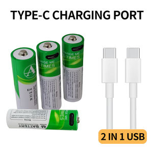 IILEER baterai isi ulang Ion litium portabel, baterai 1200 siklus 1.5V 1400mAh 2600mWh dengan Port tipe-c - Product Image 5