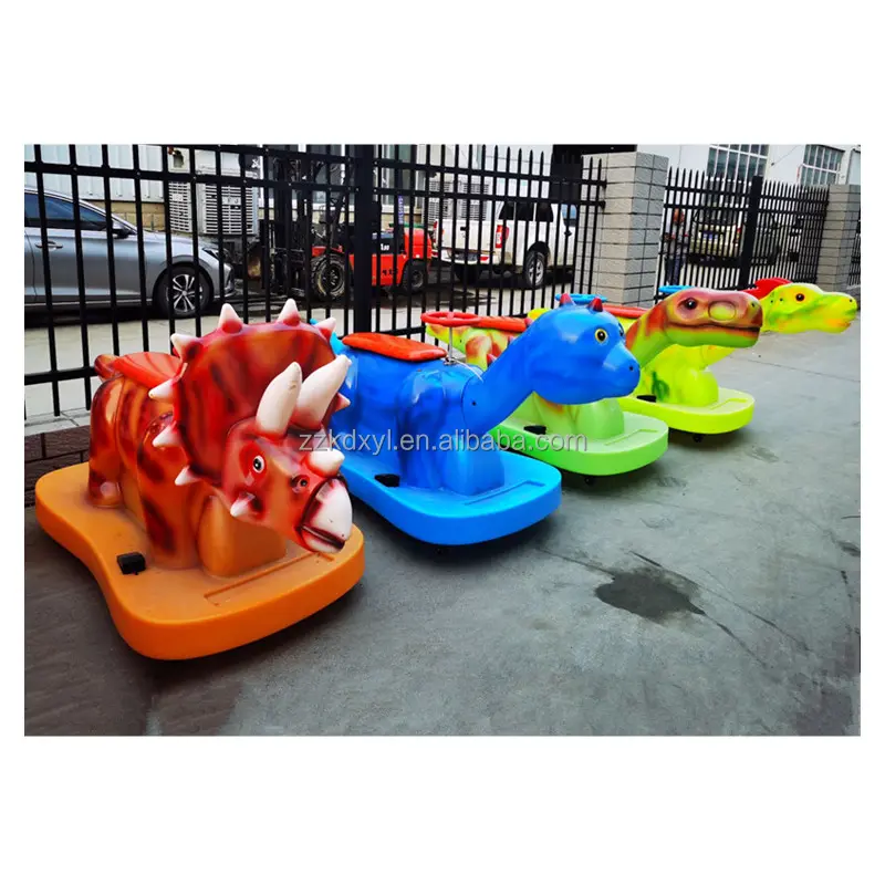 Outdoor playground coin-operated battery bumper cars new children two-seater dinosaur electric toy cars