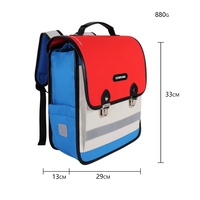 Mochilas Escolares Personalizadas Ligeras y Elegantes con Cierre Geométrico, Impermeables, de Algodón, Estilo Inglés, Gran Capacidad, para Estudiantes y Niños de Primaria
