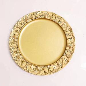 Plateau de bol à fruits en plastique épais multicolore 3d Vintage Bordures Double placage Assiettes décoratives en gros - Product Image 4