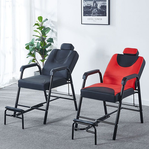 Poltrona <span class=keywords><strong>da</strong></span> Barbiere Reclinabile con Poggiapiedi Regolabile, Sedia <span class=keywords><strong>da</strong></span> <span class=keywords><strong>Parrucchiere</strong></span> per Uso Domestico, Vendita all'Ingrosso - Product Image 3