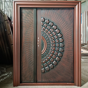 TECHTOP Moderno Exterior Metal Hierro Acero Inoxidable Seguridad Una <span class=keywords><strong>y</strong></span> <span class=keywords><strong>Media</strong></span> <span class=keywords><strong>Puerta</strong></span> <span class=keywords><strong>Aluminio</strong></span> Fundido Otra <span class=keywords><strong>Puerta</strong></span> para Casa Villa - Product Image 2