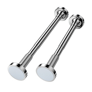 <span class=keywords><strong>Tringle</strong></span> de Douche Rétractable en PC à Longueur Ajustable, <span class=keywords><strong>Sans</strong></span> Perçage, Livraison Rapide, Perche Télescopique pour Fenêtre en <span class=keywords><strong>Baie</strong></span>, Salle de Bain et Cuisine - Product Image 2
