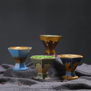 Ensemble de tasses à café et soucoupes en céramique créative transfrontalière, design moderne et écologique, portable, 170 ml, compatible lave-vaisselle - Product Image 3