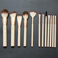 Ensemble de pinceaux de maquillage professionnels de luxe, 12 pièces, poils synthétiques, logo personnalisé, pinceaux de maquillage originaux, outil de beauté