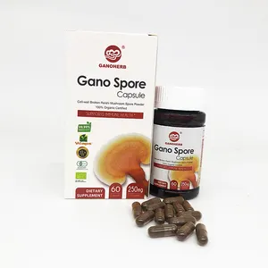 Capsule de champignon de Reishi de poudre de Spore de Ganoderma Lucidum avec USDA biologique