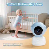 5 pouces 720p Vision nocturne Détection de pleurs audio bidirectionnelle et prend en charge le moniteur bébé sans fil à double caméra à vue simultanée