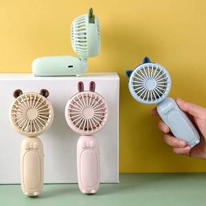 Ventilateur portable pliable rechargeable à piles, design dessin animé, pour bureau, cadeau - Product Image 3