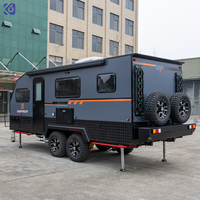 CAMPTRL Caravane de voyage de qualité commerciale, robuste et remorquable, 6 couchages, hébergement mobile pour projets de camping en groupe