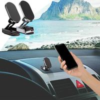 Support de téléphone magnétique puissant pour voiture, pliable, universel, en alliage de zinc, rotation à 360 degrés, support de navigation pour tableau de bord