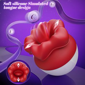 Vibrateur Rose Toys pour femmes, vibrateur clitoridien à léchage de langue avec 8 modes de vibration et de léchage, stimulateur pour le <span class=keywords><strong>plaisir</strong></span> féminin - Product Image 5