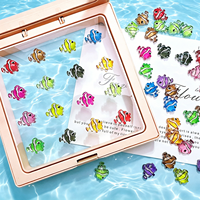 50 Breloques en Résine Mignonnes Poissons Tropicaux pour Ongles, Accessoires Ongles Créatures Marines, Décoration Ongles Poisson-Pie Couleur pour Manucure