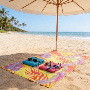 مناشف شاطئ بالجملة من الألياف الدقيقة، مقاس كبير جداً، جودة عالية، سادة، للسباحة، مصنوعة من البلاستيك المعاد تدويره، باللون الوردي، مناشف شاطئ للنساء من دوك آند باي - Product Image 6