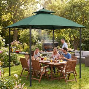 Tonnelle de jardin élégante à toit rond, directement de l'usine, auvent incurvé de luxe <span class=keywords><strong>pour</strong></span> cuisine extérieure, best-seller - Product Image 6