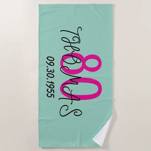 Mari personnalisé papa, patron, grand-père Souvenirs cadeau serviette Souvenirs 80e anniversaire Promo cadeaux serviette <span class=keywords><strong>de</strong></span> plage personnalisée - Product Image 2