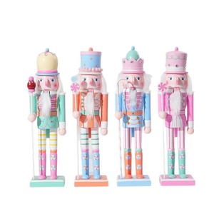 YUELIAN Décoration de Noël 30CM Série Bonbons Soldat Casse-Noisette en Bois Peint à la Main Ornement Décoratif pour la Maison Cadeau de Noël - Product Image 6
