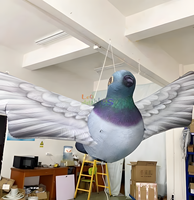Pigeon gonflable géant de dessin animé Modèle de pigeon de paix gonflable blanc réaliste pour décoration publicitaire