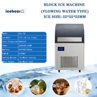 Petit glaçon professionnel automatique commercial de bloc de 55kg/24h faisant la machine