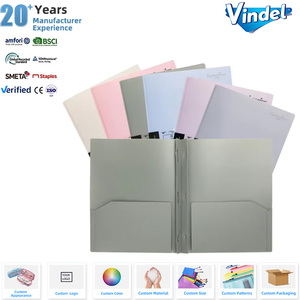 Cartelle Portadocumenti in Plastica Formato Lettera con 2 Tasche Colori Morandi, Confezione da 6, in Materiale PP, per Scuola, Ufficio, <span class=keywords><strong>Casa</strong></span> - Product Image 1