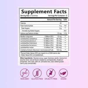 Gomitas Probióticas Pureon OEM/ODM <span class=keywords><strong>para</strong></span> Mujeres con Extracto de Arándano, 60 Gomitas, Favorecen una Digestión Saludable - Product Image 5