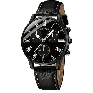 Montre à quartz décontractée pour homme Geneva Trendyy avec bracelet en œil de tigre et ceinture en cuir, ensemble transfrontalier pour le commerce extérieur - Product Image 5