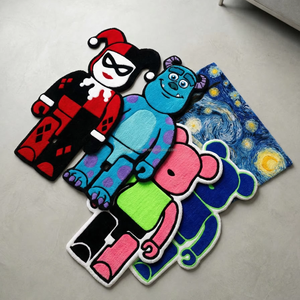 <span class=keywords><strong>Tappeto</strong></span> Personalizzato a Forma di <span class=keywords><strong>Orso</strong></span> 3D con Stampa Anime Cartoon in Poliestere per Sala da Pranzo - Product Image 1
