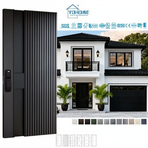 China Top Manufacturer Custom Cast Aluminum House Door Exterior Entrance Front Doors for Houses Modern Large Pivot Door - Product Image 1