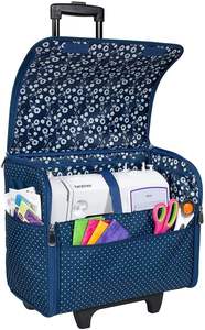 Échantillon gratuit 2025 Mode Personnalisé Qualité supérieure Grande capacité Sac à roulettes pour machine à coudre avec roues - Product Image 4