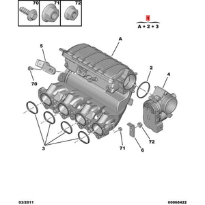 Collecteur d'admission moteur OE 0342H1 pour Peugeot Partner 206 207 <span class=keywords><strong>307</strong></span> 308 <span class=keywords><strong>2008</strong></span> 1.4i 1.6i 2.0i HDI - Product Image 2