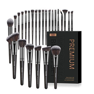 Lot de 25 Pinceaux de <span class=keywords><strong>Maquillage</strong></span> Professionnels Noirs de Luxe avec Sac, Outil de <span class=keywords><strong>Maquillage</strong></span> de Haute Qualité, Logo Personnalisé - Product Image 6