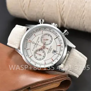 Bracelet JewelryReloj Hombre Relogio Masculino CARL F. BUCHERER Manero Flyback Fabric Strap Quartz Men Luxury Watch Gift for Men