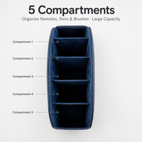 Support de télécommande personnalisé avec logo, organisateur de bureau en velours, boîte de rangement multi-compartiments pour télécommandes de télévision, stylos, lunettes