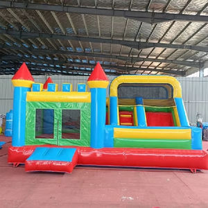 Gran <span class=keywords><strong>castillo</strong></span> inflable comercial 5*5M <span class=keywords><strong>casa</strong></span> hinchable de PVC con tobogán interior al aire libre <span class=keywords><strong>casa</strong></span> hinchable para saltar en alquiler - Product Image 1