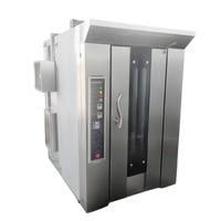 Four rotatif industriel à 16 plateaux pour la cuisson, à gaz ou électrique, avec brûleur Riello, moteur à noyau soudé au laser, machine de boulangerie certifiée CE