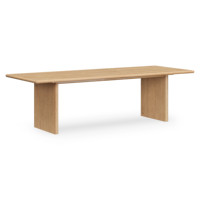 Table à manger extensible en chêne de qualité supérieure, 104 pouces, finition huile cirée bois naturel, table de cuisine, grande table de salle à manger de luxe avec quincaillerie spécialisée