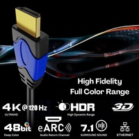 Câble coaxial plaqué or à angle droit 90 degrés, mâle-mâle, haute vitesse, gaine PVC tressée, pour moniteur 4K 120Hz/8K 60Hz, ordinateur, projecteur