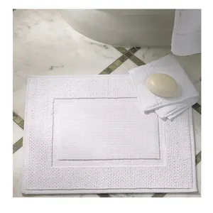 Terry cloth 100% cotton hotel bath floor mat bath foot towel bathroom floor towel mat hotel floor towel